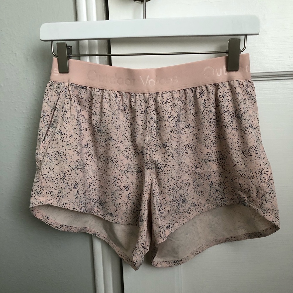 OUTDOOR VOICES 3” RELAY SHORTS| Pink | Small